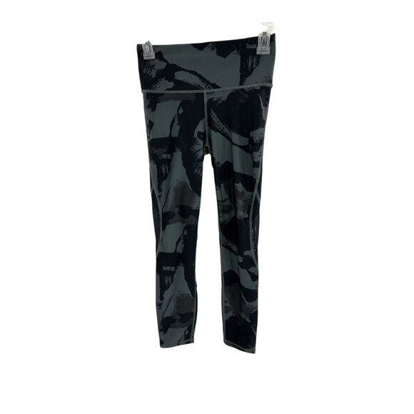 Under Armour Womens S HeatGear Compression Leggings Black Gray Camo Athletic - Picture 1 of 5
